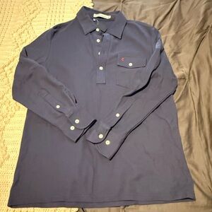 Criquet Men's Dark Blue Long Sleeve Shirt